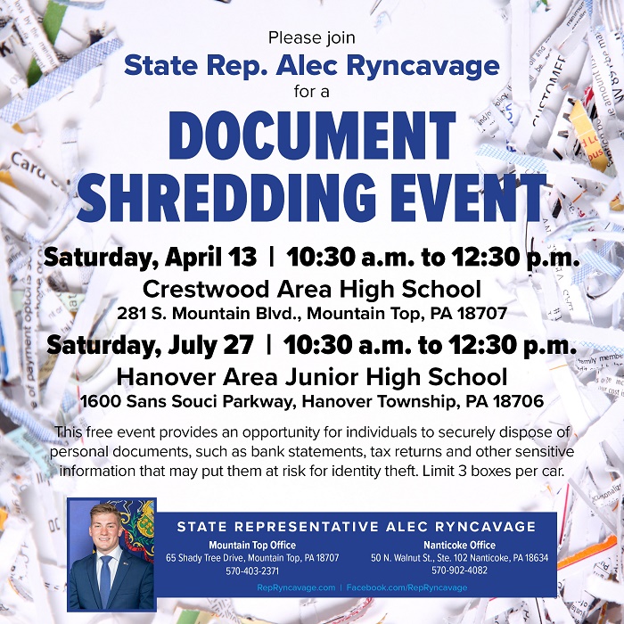 Events | PA State Rep. Alec Ryncavage